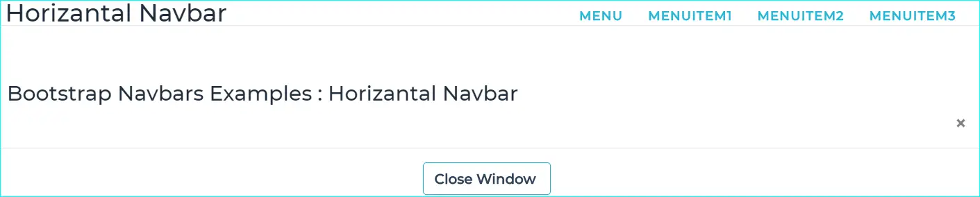 Bootstrap Navbars examples and bootstrap navbar horizantal