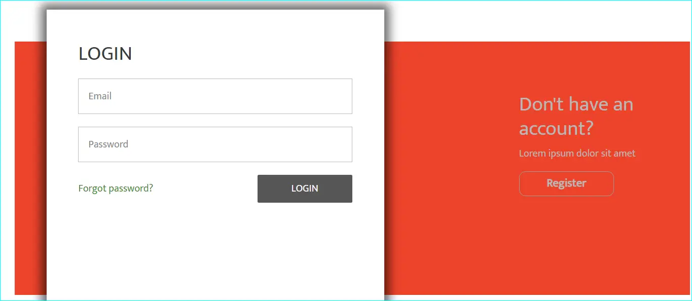 Animated Bootstrap Login / signup form