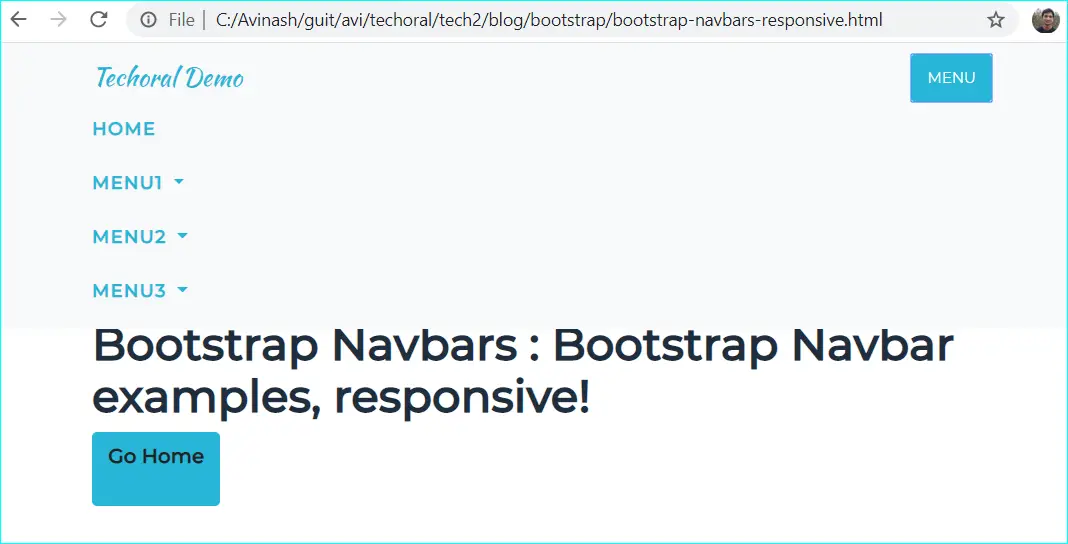 Bootstrap Navbars examples,navbar responsive bootstrap menu, responsive navbar examples