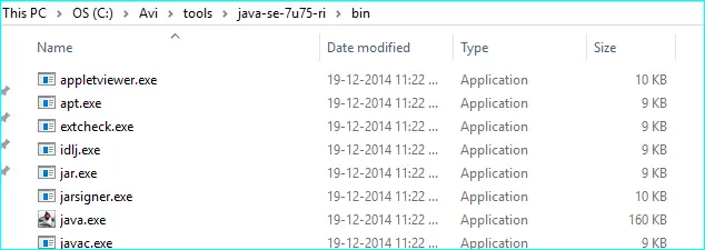 Extract OpenJDK 7 and copy bin path