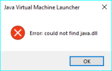 java dll Windows ERROR : could not find java dll