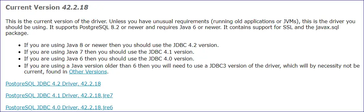 download postgresql jdbc driver