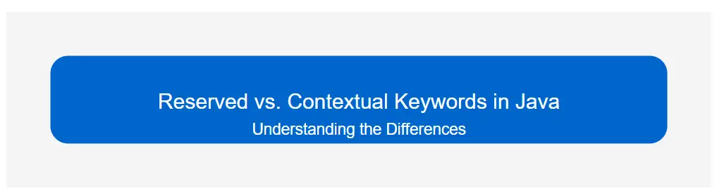java reserve vs contextual keywords, understading their differences in java language 