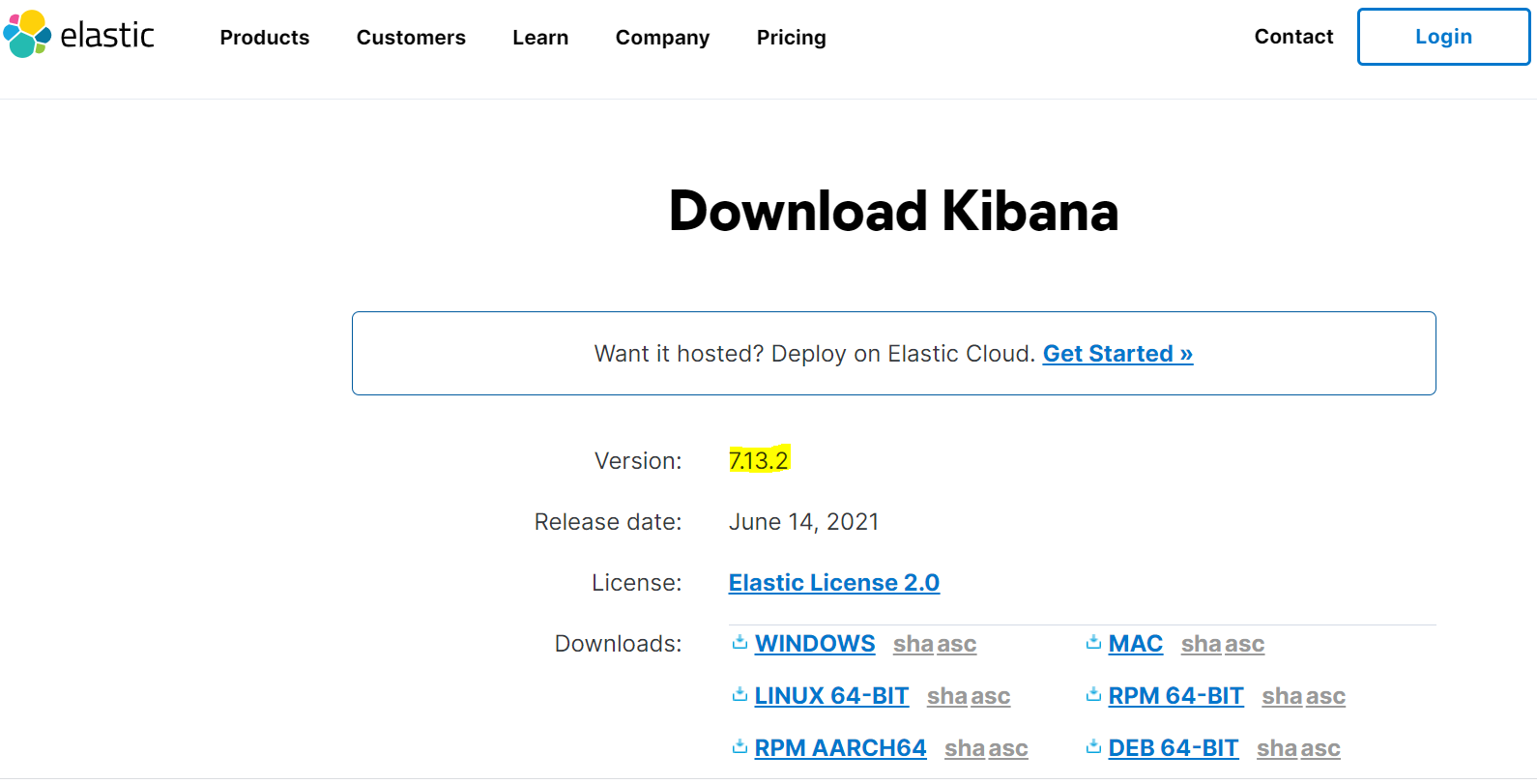 Download and install kibana